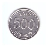 Moneda Coreea de Sud 500 won 2016, stare foarte buna, luciu, curata
