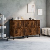 VidaXL Servante, 2 buc, stejar afumat, 60x30x75 cm, lemn prelucrat