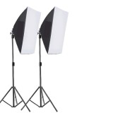 Cumpara ieftin Kit de 2 softboxuri, 2 trepiezi reglabili 200 cm, fara becuri