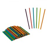 Set Bețișoare Rotunde, Model Colorat, Multicolor, Lemn, 120 Bucăți, Oem
