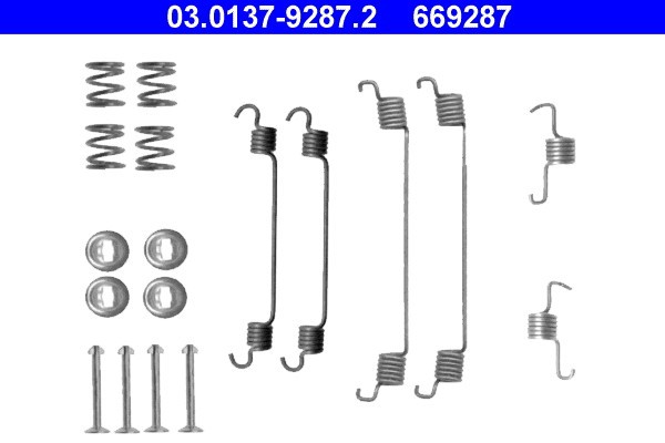 ATE 03.0137-9287.2 Set accesorii, sabot de frana