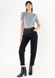 Blugi dama Mom Fit Nina Carter Negru P502-8 M10