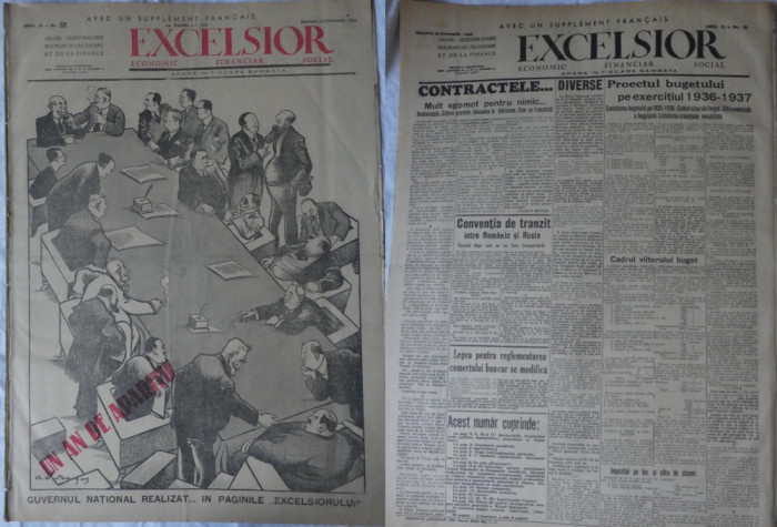 Ziarul Excelsior, februarie 1936, numar omagial, un an de la aparitie