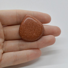 Cabochon goldstone maro 33x31x5mm c8