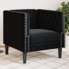 Gossi fotoliu chesterfield, negru, catifea