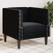Gossi fotoliu chesterfield, negru, catifea