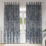 Gossi draperii din catifea 2 buc cu tab top gri argintiu 225x140 cm