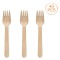 Furculițe Lemn, 16cm, Set 40 Bucăți, Reciclabile, Eco-Friendly