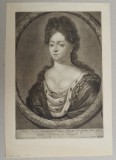 Pieter Schenk &quot;Portretul Mariei Amelia Landgravia Hessiae&quot; mezzotinta cca 1700, Portrete, Cerneala, Altul