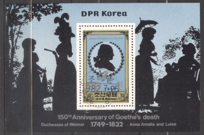 Korea 1982 Famous people, Goethe, perf. sheet, used T.277 foto