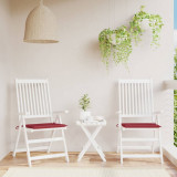 VidaXL Perne scaune grădină 2 buc. roșu vin 40x40x3 cm țesătură Oxford