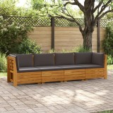 vidaXL Set de canapele de exterior 4 Bucată Maro Lemn Solid de Acacia 3403107