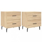 Cumpara ieftin Noptiere, 2 buc., stejar sonoma, 40x35x47,5 cm, lemn compozit