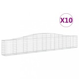 Cumpara ieftin Cosuri gabion arcuite 10 buc, 400x30x60/80 cm, fier galvanizat