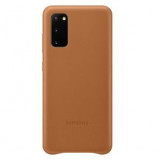 Protectie Spate Samsung Leather EF-VG980LAEGEU pentru Samsung Galaxy S20 (Maro)