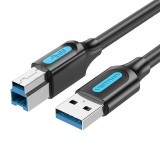 Cablu de imprimare USB 3.0 A la B Vention COOBI 2A 3m negru PVC