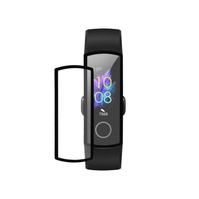 Set 2 Folii de protectie Kwmobile pentru Honor Band 5, Transparent/Negru, Polimer, KWM000024WB001C foto