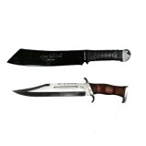 Set Cutit si Maceta Rambo IV, DEPOX&reg;, Otel inoxidabil, Teaca inclusa