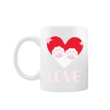 Cana alba personalizata, Love paws, INOVATIX&reg;. 330ml