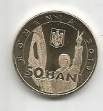 No(4) moneda-ROMANIA- 50 bani 2019- Revolutia romana din decembrie1989`, Cupru (arama)