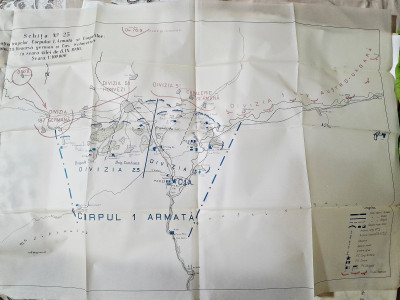 Harta. Schita nr.25, 1916, primul razboi mondial, detalii in descriere foto