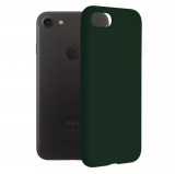 Cumpara ieftin Husa iPhone 7 8 SE Silicon Verde Slim Mat cu Microfibra SoftEdge, Techsuit