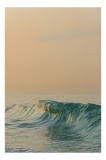 Tablou Canvas, "Valurile dimineții pe mare liniștită", Ocean, Valuri, Apus, Liniște, Reflexie, Horizon, Natură, 26 x 39 cm, CMCLASS