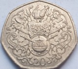 20 pence 1982 Isle of Man / Insula Man, Medieval Norse history, km#90, Europa