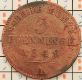 Germania Prussia Prusia 3 pfenninge 1849 - Friedrich Wilhelm IV - km 453 - A011, Europa