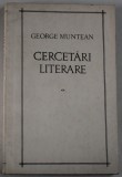 CERCETARI LITERARE de GEORGE MUNTEAN , 1969