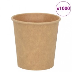 vidaXL Cești de cafea din h&acirc;rtie 1000 buc 4oz 100ml maro 4102794