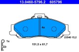 ATE 13.0460-5796.2 set placute frana disc