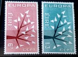 Irlanda 1962 Europa Cept arbori copaci serie 2v neștampilata