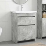 Cumpara ieftin Set de mobilier pentru baie Gri Beton 61 x 40 x 84,5 cm