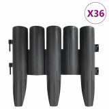 Cumpara ieftin Borduri de gazon, 36 buc., antracit, 10 m, PP