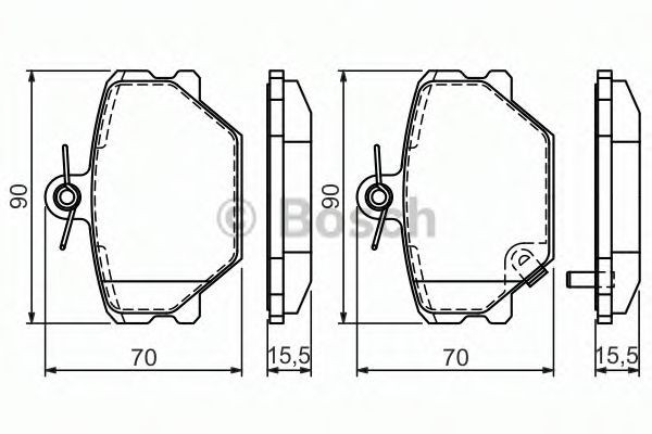 Set placute frana,frana disc SMART FORTWO Cupe (450) (2004 - 2007) BOSCH 0 986 424 471