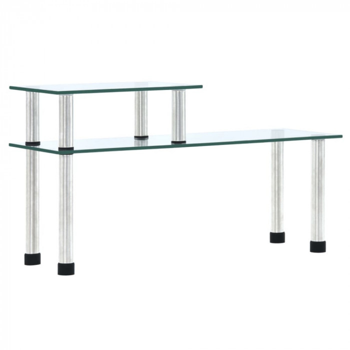vidaXL Raft de bucătărie, transparent, 45x16x26 cm, sticlă securizată 249523
