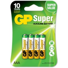 Baterie GP Batteries, Super Alcalina AAA (LR03) 1.5V alcalina, blister 4 buc. &quot;GP24A-2UE4&quot; &quot;GPPCA24AS013&quot; (timbru verde 0.32 lei)