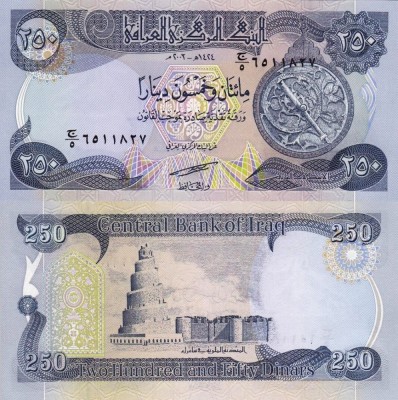 IRAQ 250 dinars 2003 UNC!!! foto