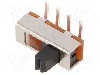 Intrerupator glisant, 3 pozitii, SP3T, ON-ON-ON, KNITTER-SWITCH - MFP 130-R