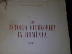 DIN ISTORIA FILOSOFIEI IN ROMANIA-VOL2-COORD. G.I. GULIAN-400 PG A4- foto