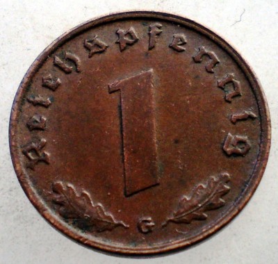 2.520 GERMANIA WWII 1 REICHSPFENNIG 1939 G foto