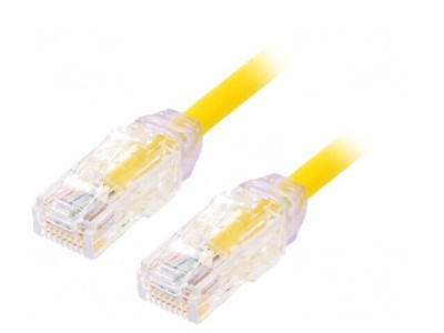 Patch Cord Galben U/UTP Cat6a 0.5m LSZH 28AWG foto