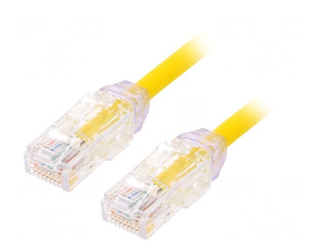 Patch Cord Galben U/UTP Cat6a 0.5m LSZH 28AWG
