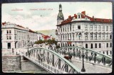 Kolozsvar Cluj 1910 - Ferenc Jozsef Utca - Bulevardul - printata, color, foarte animata, circulata la Budapesta, timbru intact, stampila lizibila, Necirculata, Cluj Napoca, Fotografie