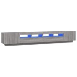 Cumpara ieftin Set dulapuri TV cu LED, 3 piese, gri sonoma, lemn prelucrat