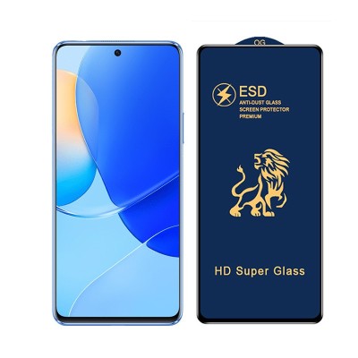 Folie ecran flippy pentru huawei nova 9 se, sticla esd premium, lion hd super glass, anti-static, negru foto
