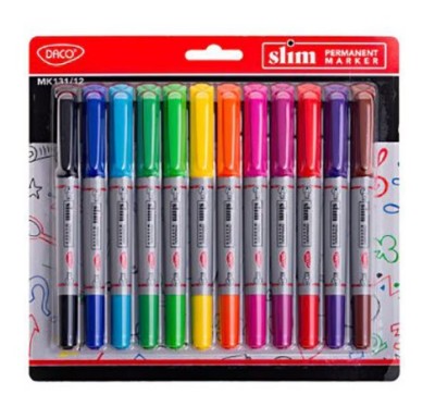 Marker permanent SLIM set 12 DACO foto
