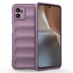 Husa pentru motorola moto g32, antisoc, margini cu striatii, design minimalist, purple foto