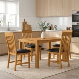 Cumpara ieftin Set de dining RIJSWIJK 5 buc. Negru 150 x 85 x 75 cm